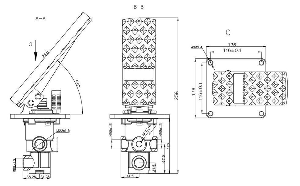 Loader brake control valve